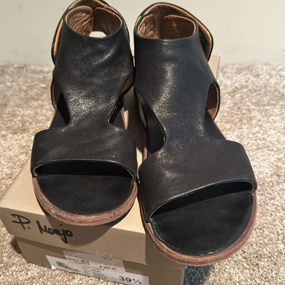 P. Monjo Gorgeous designer sandals from Spain - size 39-1/2 Rasp Negro - Picture 2 of 6